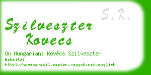 szilveszter kovecs business card